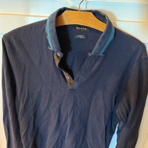 Massimo Dutti Dark Blue Polo Shirt